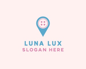 Button Location Pin logo design