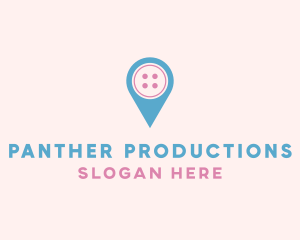 Button Location Pin logo design