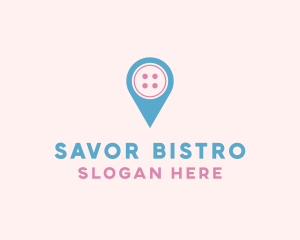 Button Location Pin logo design