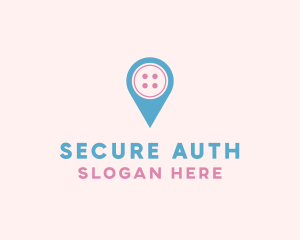 Button Location Pin logo design