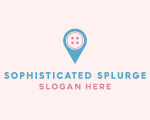 Button Location Pin logo design