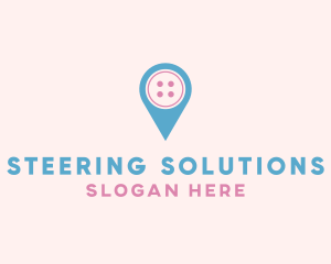 Button Location Pin logo design