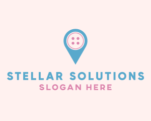 Button Location Pin logo design