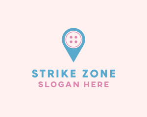 Button Location Pin logo design