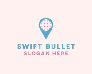 Button Location Pin logo design