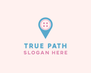 Button Location Pin logo design