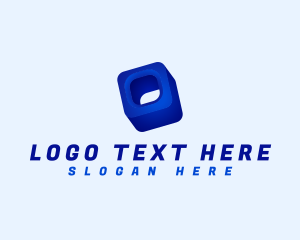 3d - 3D Cube Block logo design