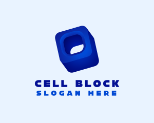 3D Cube Block logo design