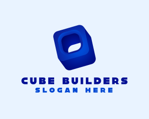 3D Cube Block logo design