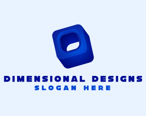 3D Cube Block logo design