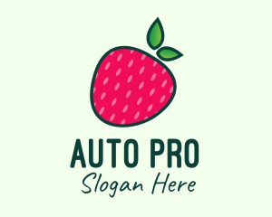 Red Organic Strawberry logo