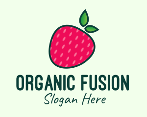 Red Organic Strawberry logo