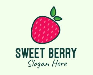 Red Organic Strawberry logo