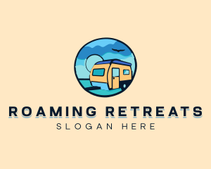 Caravan Camping Adventure logo design