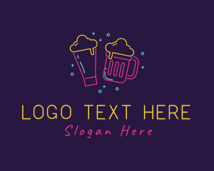 Neon Beer Drinking Bar logo