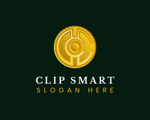 Financial Coin Medallion Letter C logo design