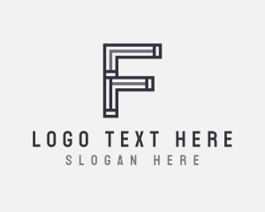 Strong Minimal Letter F logo design