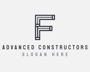 Scaffolding Repair Letter F logo design