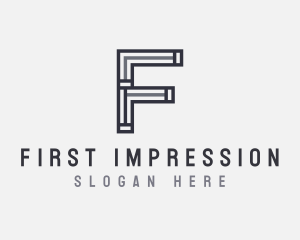 Strong Minimal Letter F logo design