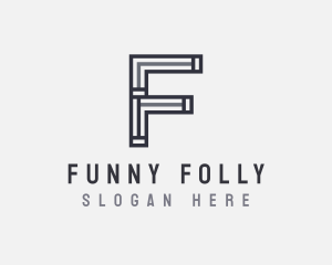 Strong Minimal Letter F logo design