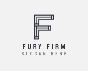 Strong Minimal Letter F logo design