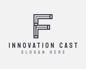 Strong Minimal Letter F logo design