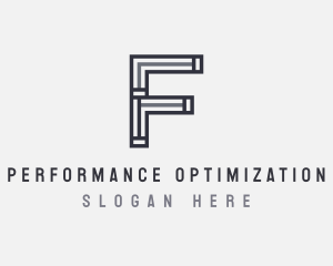 Strong Minimal Letter F logo design