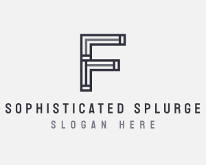 Strong Minimal Letter F logo design