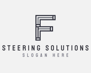 Strong Minimal Letter F logo design