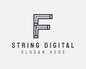 Strong Minimal Letter F logo design