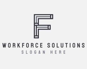 Strong Minimal Letter F logo design