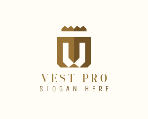 Crown Firm Letter V logo design