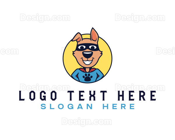 Super Hero Pet Dog Logo