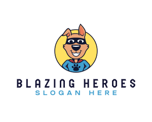 Super Hero Pet Dog logo design