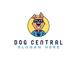 Super Hero Pet Dog logo design