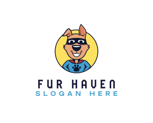 Super Hero Pet Dog logo design