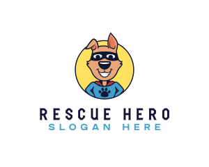 Super Hero Pet Dog logo design