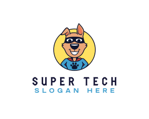 Super Hero Pet Dog logo design