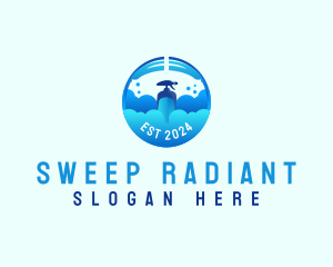 Disinfectant Cleaning Mop logo design