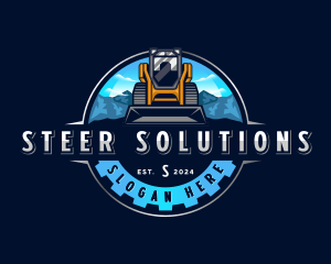 Skid Steer Mountain Digger logo design