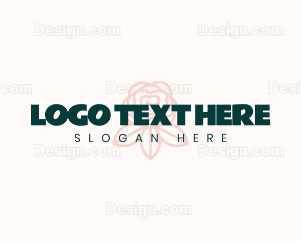 Premium Rose Wordmark Logo