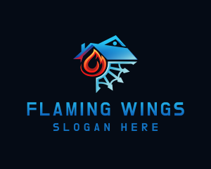 Fire Ice HVAC logo design