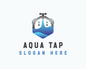 House Faucet Plumbing logo design