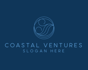 Sea Water Wave logo design