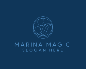 Sea Water Wave logo design