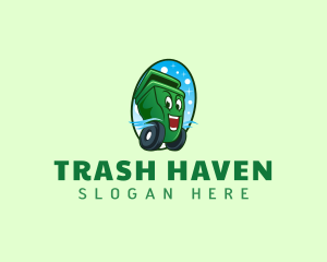 Cleaner Trash Bin logo design