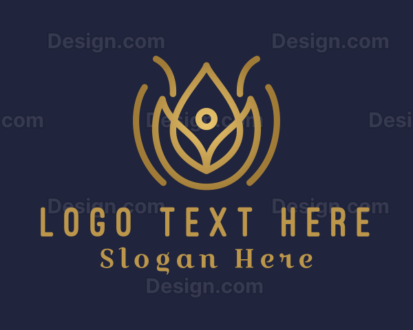 Luxury Flower Yoga Logo