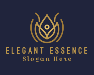 Luxury Flower Yoga  logo design