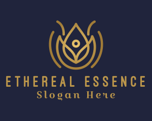 Luxury Flower Yoga  logo design