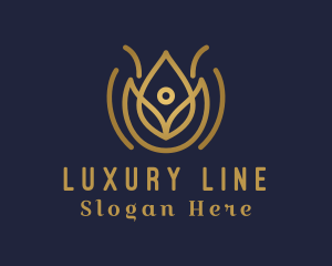 Luxury Flower Yoga  logo design